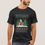 Santa Riding Frenchie Hund Träd Ljus Ugly Christm T Shirt<br><div class="desc">Santa Riding Frenchie Hund Träd Ljus Ugly Julsötare</div>