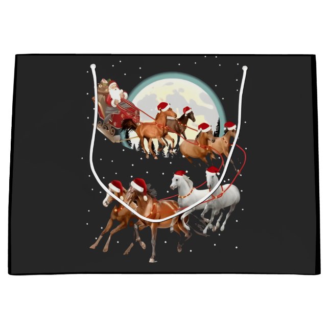 Santa Riding Horses Sleigh Equestrian (Framsidan)