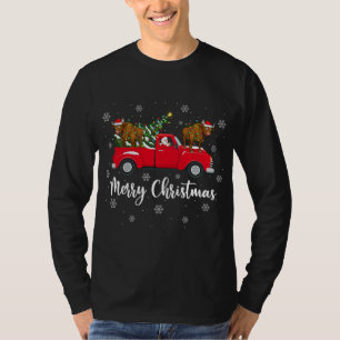 Santa Riding Julgran Lastbil Vatten Buffalo Ch T Shirt
