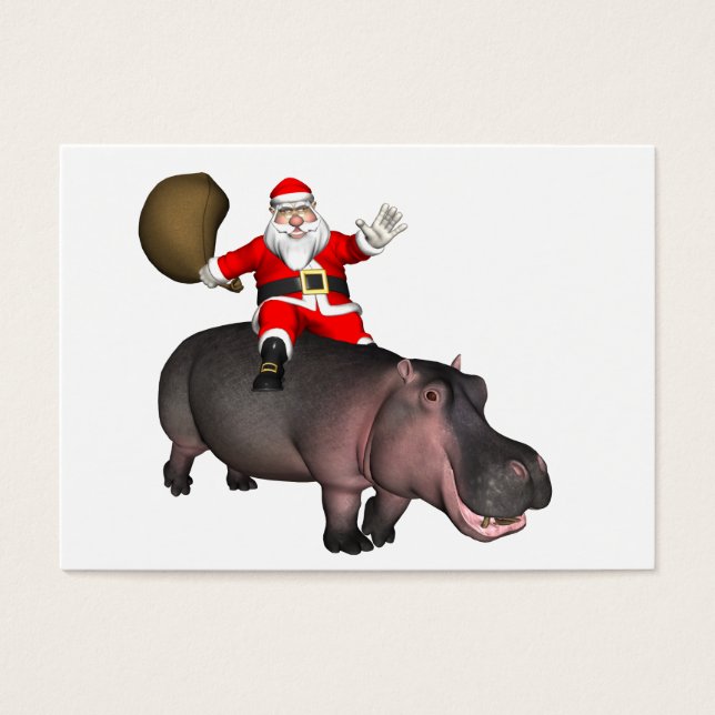 Santa Riding på Hippo Visitkort (Framsidan)