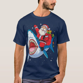 Santa Riding T-Shirt Julpresenter Galaxy Space