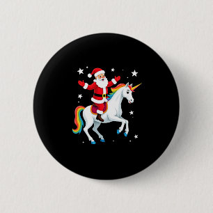 Santa Riding Unicorn Julafton Girls Women Ra Knapp