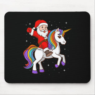 Santa Riding Unicorn Mystical Animal Julafton Magi Musmatta