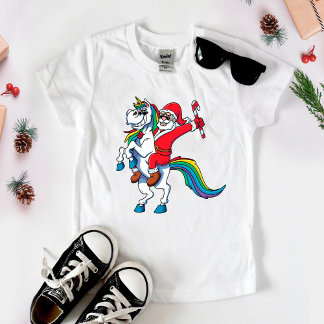 Santa Riding Unicorn Tshirt - julmajs T Shirt