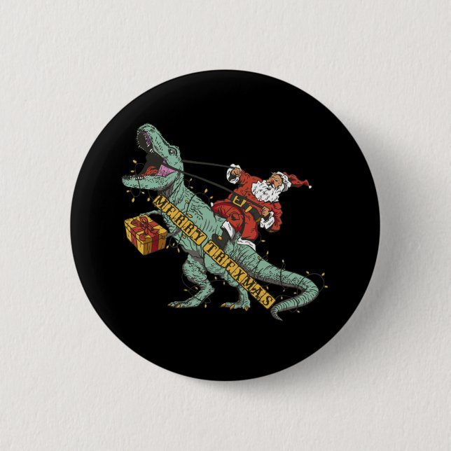 Santa Ridning Trex - God Trexmas Knapp (Framsida)