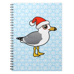 Santa Ring-buggad Gull Anteckningsbok Med Spiral