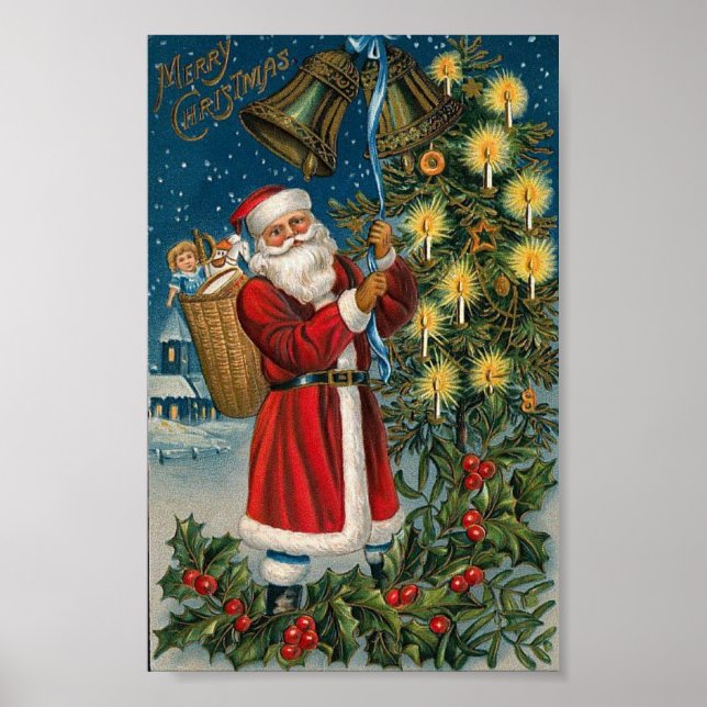 Santa Ringing Bell Poster (Framsidan)