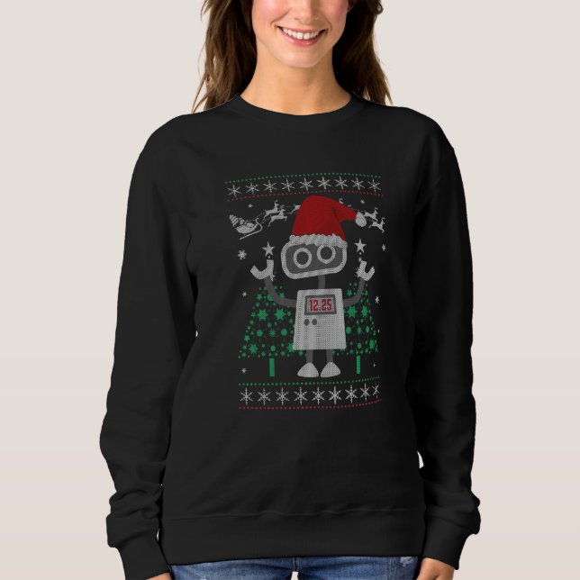 Santa Robot jul T Shirt (Framsida)