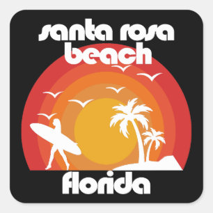 Santa Rosa Beach,Florida Fyrkantigt Klistermärke