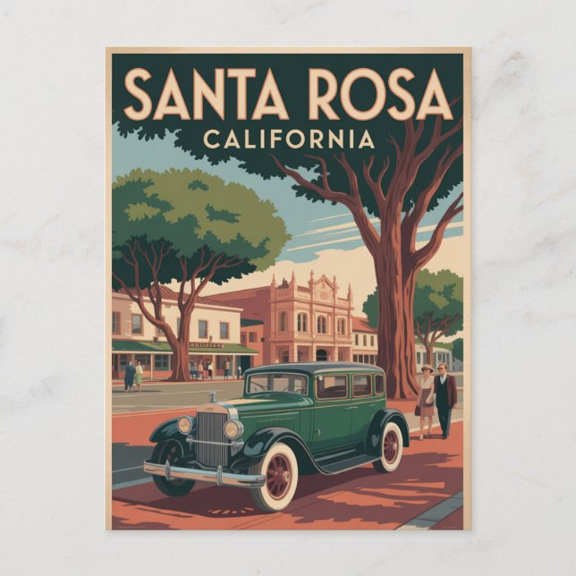 Santa Rosa California Helg Vykort (Framsida)