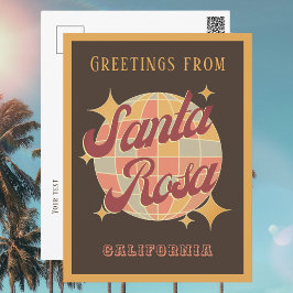 Santa Rosa City Kalifornien Retro Vintage vykort