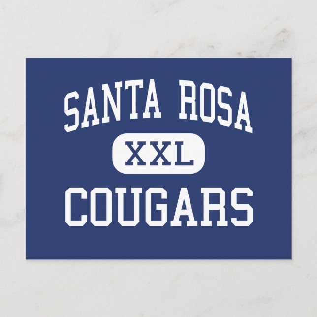 Santa Rosa Cougars Mitten Santa Rosa Vykort (Framsida)
