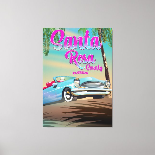 Santa Rosa County Florida-resepatster Canvastryck (Framsida)