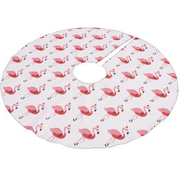 Santa Rosa Flamingo jul Helgdag Mönster Julgransmatta Borstad Polyester