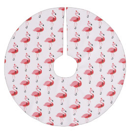 Santa Rosa Flamingo jul Helgdag Mönster Julgransmatta Borstad Polyester