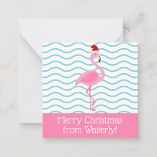 Santa Rosa Flamingo Julpresent Kort