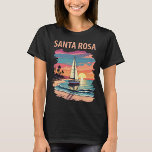 Santa Rosa Island Beach Solnedgång Resa T Shirt