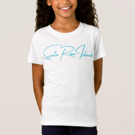 Santa Rosa Island Girls Jersey T-shirt aqua logoty