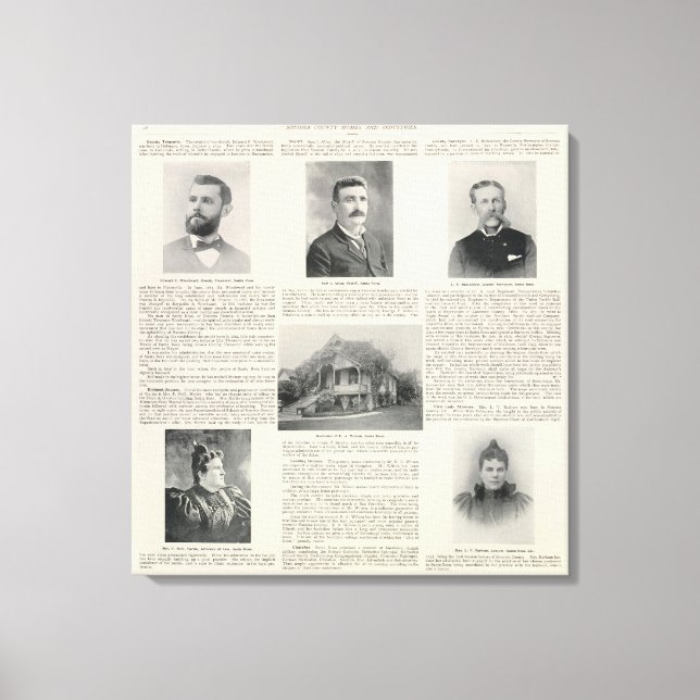 Santa Rosa, Kalifornien 2 Canvastryck (Framsida)