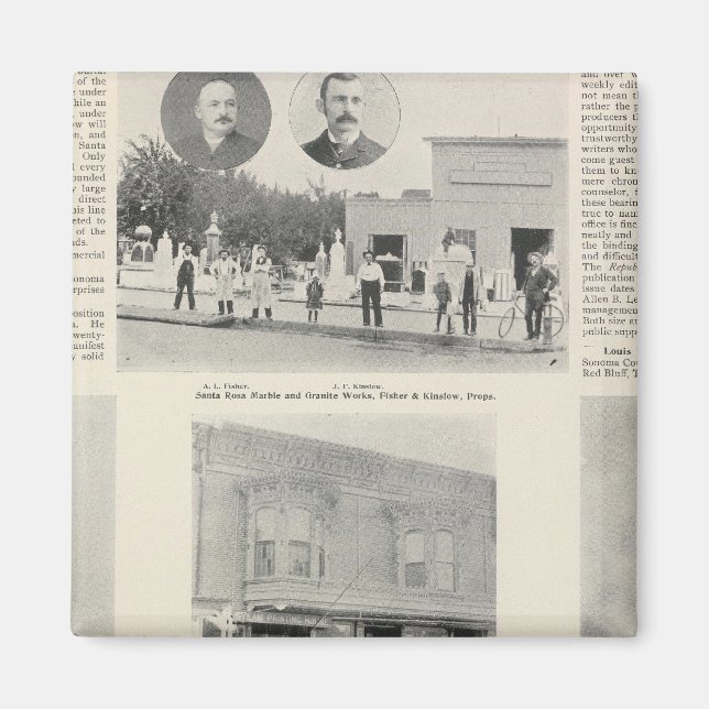 Santa Rosa, Kalifornien 2 Magnet (Framsidan)