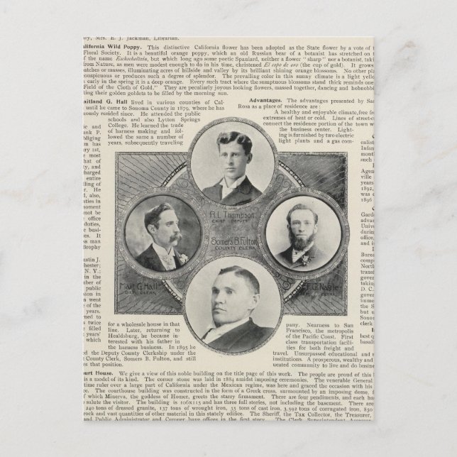 Santa Rosa, Kalifornien 3 Vykort (Framsida)