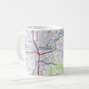 Santa Rosa, Kalifornien Karta Kaffemugg