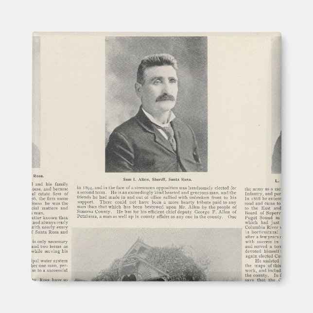 Santa Rosa, Kalifornien Magnet (Framsidan)