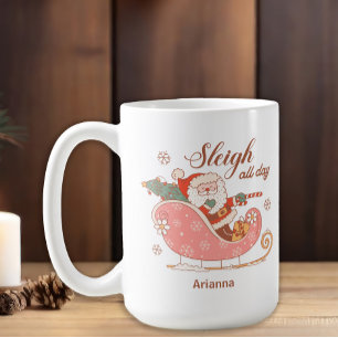 Santa Rosa släde hela dagen jul Kaffemugg