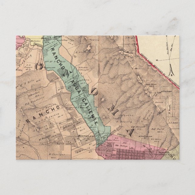 Santa Rosa, Vallejo och Sonoma Townships Vykort (Framsida)