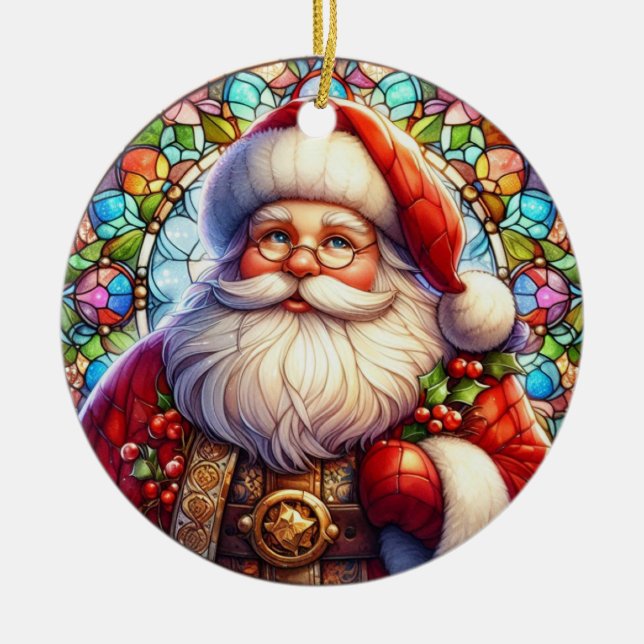 Santa Round Ornament (Framsidan)