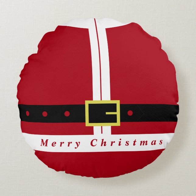 Santa Round Pillow Rund Kudde (Framsidan)
