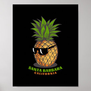 Santa Rra Kalifornien Ca Ananas Solsemester Semest Poster