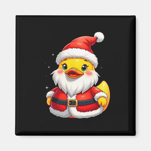 Santa Rubber Anka Cute jul-Helgdag Magnet (Framsidan)