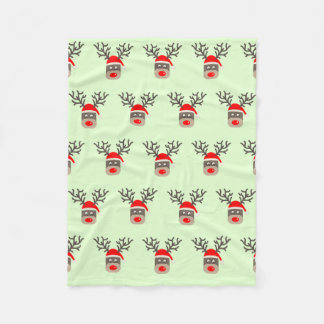 Santa Rudolf Fleecefilt