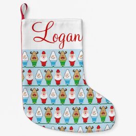 Santa, Rudolf och snögubbejul Liten Julstrumpa