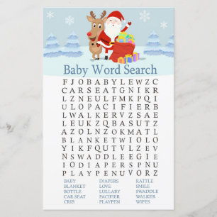 Santa, Rudolph Bebis Shower Ord Sökande Spel