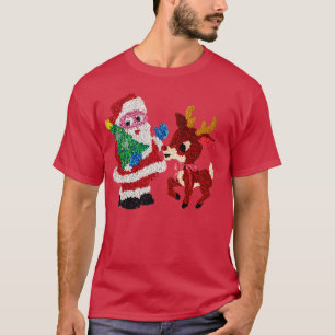 Santa Rudolph-Vintagen Melted Plastic T Shirt