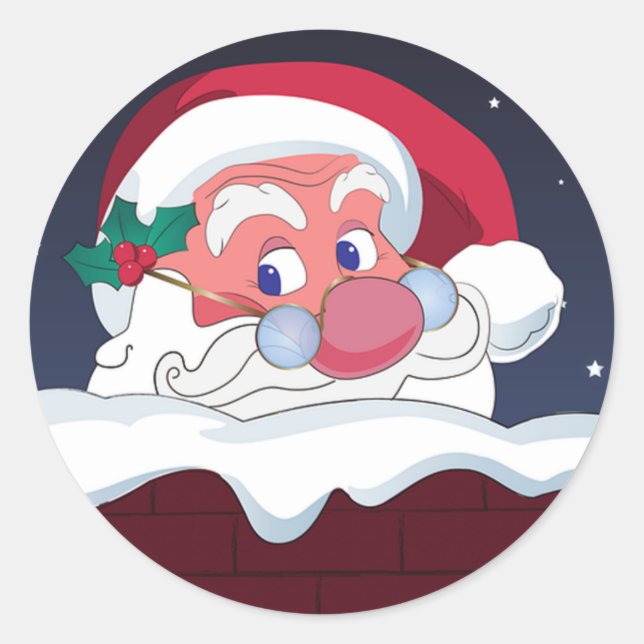 Santa Runt Klistermärke (Framsida)