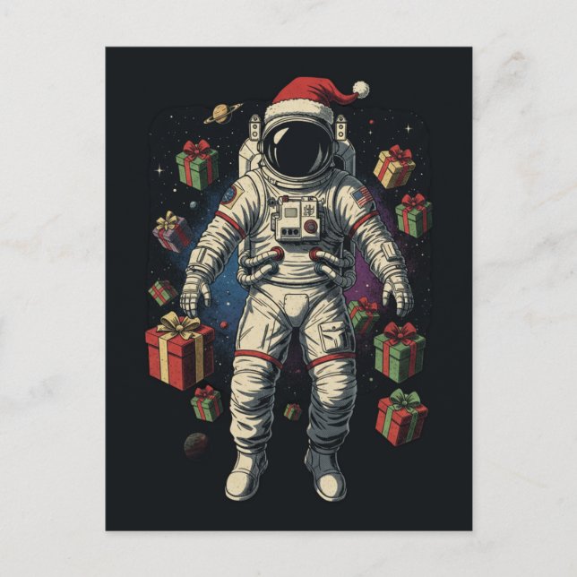 Santa Rymdastronaut Jul  Vykort (Framsida)