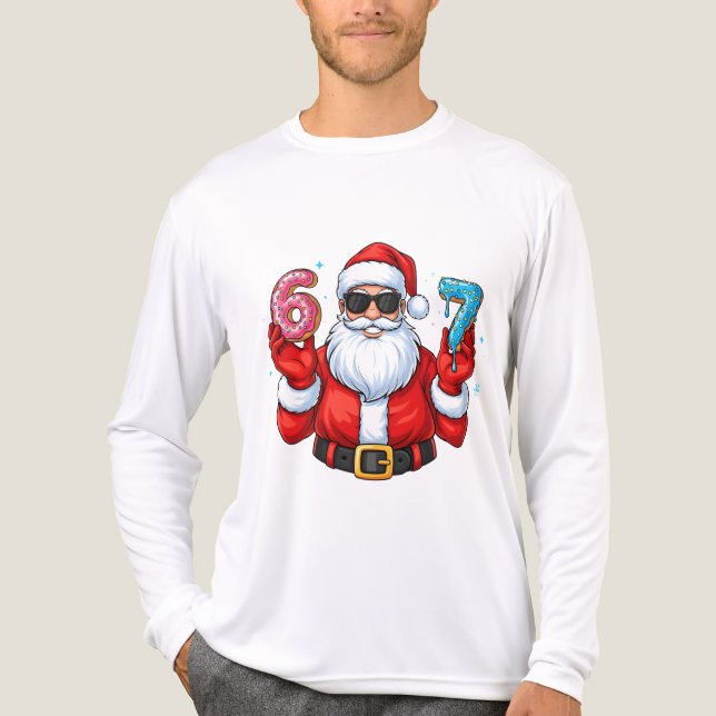 Santa’s 6 & 7 Donut Party T Shirt (Framsida)