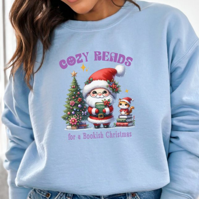 Santa’s Bookish Christmas Cozy Reads T Shirt (Skapare uppladdad)