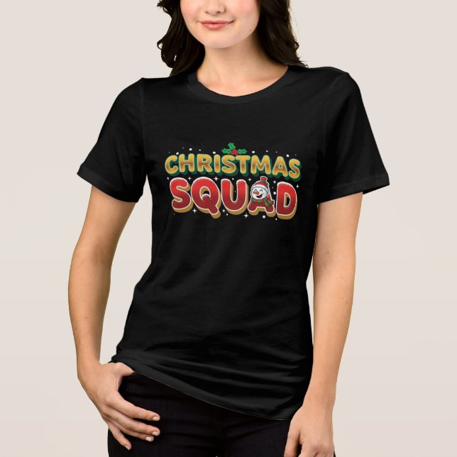 Santa’s Christmas Squad | Cute Holiday Matching De T Shirt (Framsida)