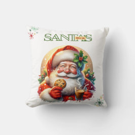 Santa’s Coffee Break Christmas Cushion Kudde