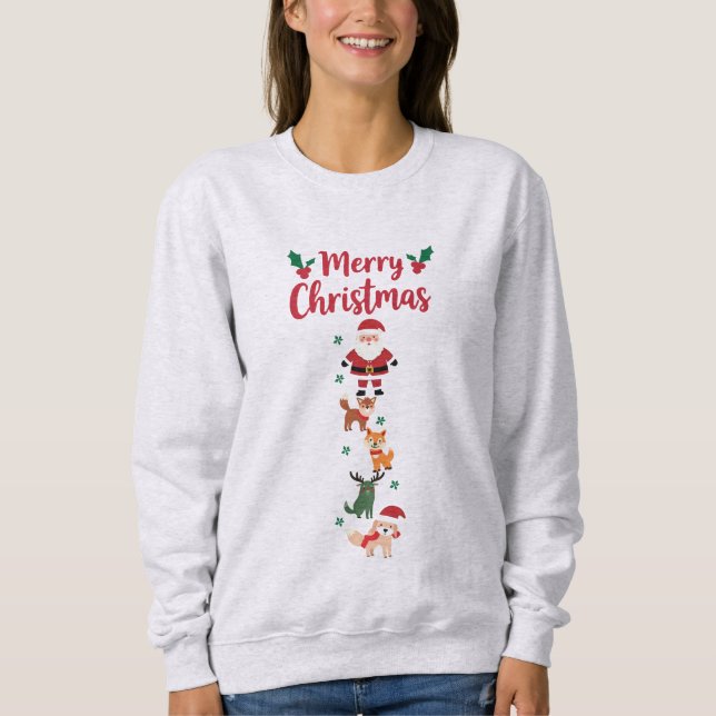 Santa’s Cozy Companions T Shirt (Framsida)