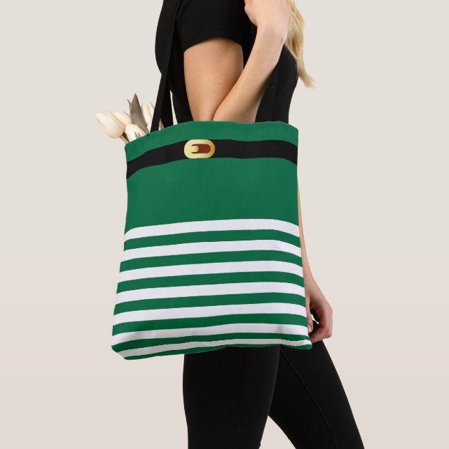 Santa’s Elf Costume – Festive Christmas Outfit Tygkasse (Närbild)