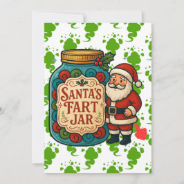 Santa’s Fart Jar Hilarious Christmas Julkort