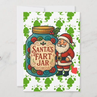 Santa’s Fart Jar Hilarious Christmas Julkort