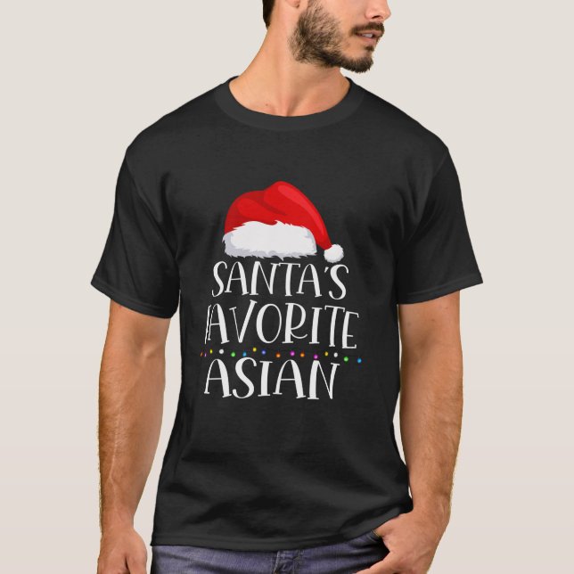 SANTA S FAVORITE ASIAN-julfamiljen Santa Clau T Shirt (Framsida)