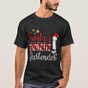 Santa S Favorite Bartender jultomten i T Shirt