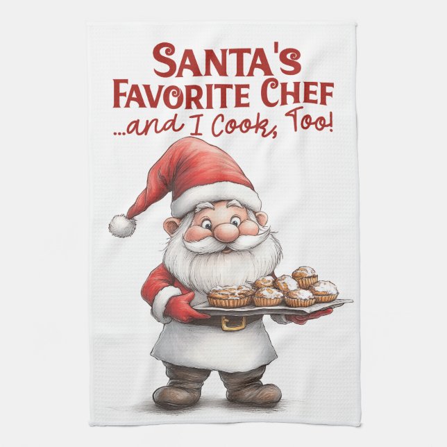 Santa’s Favorite Chef Kökshandduk (Vertikal)